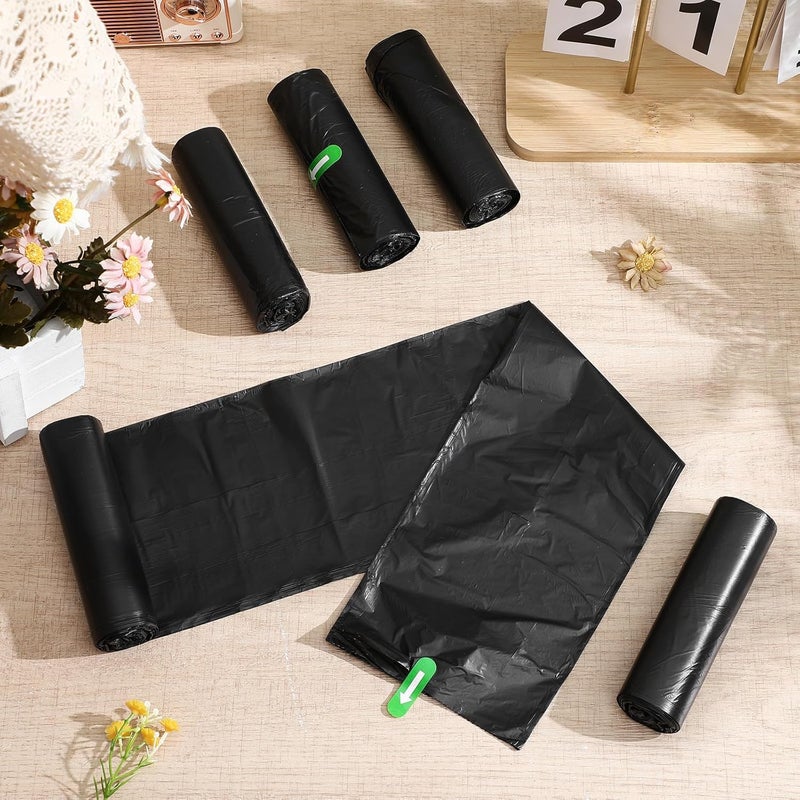 Biodegradable Trash Bags 2.6 Gallon 100pcs Black Starch-based Kitchen Garbage Bags Wastebasket Liners for Office Bathroom Household Use - Image 5