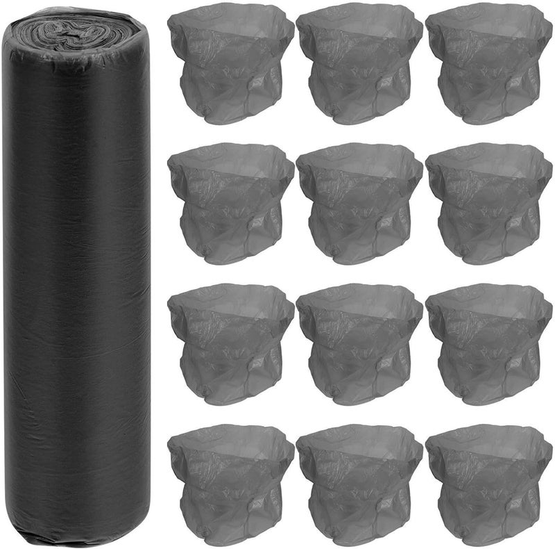 Biodegradable Trash Bags 2.6 Gallon 100pcs Black Starch-based Kitchen Garbage Bags Wastebasket Liners for Office Bathroom Household Use - Image 1