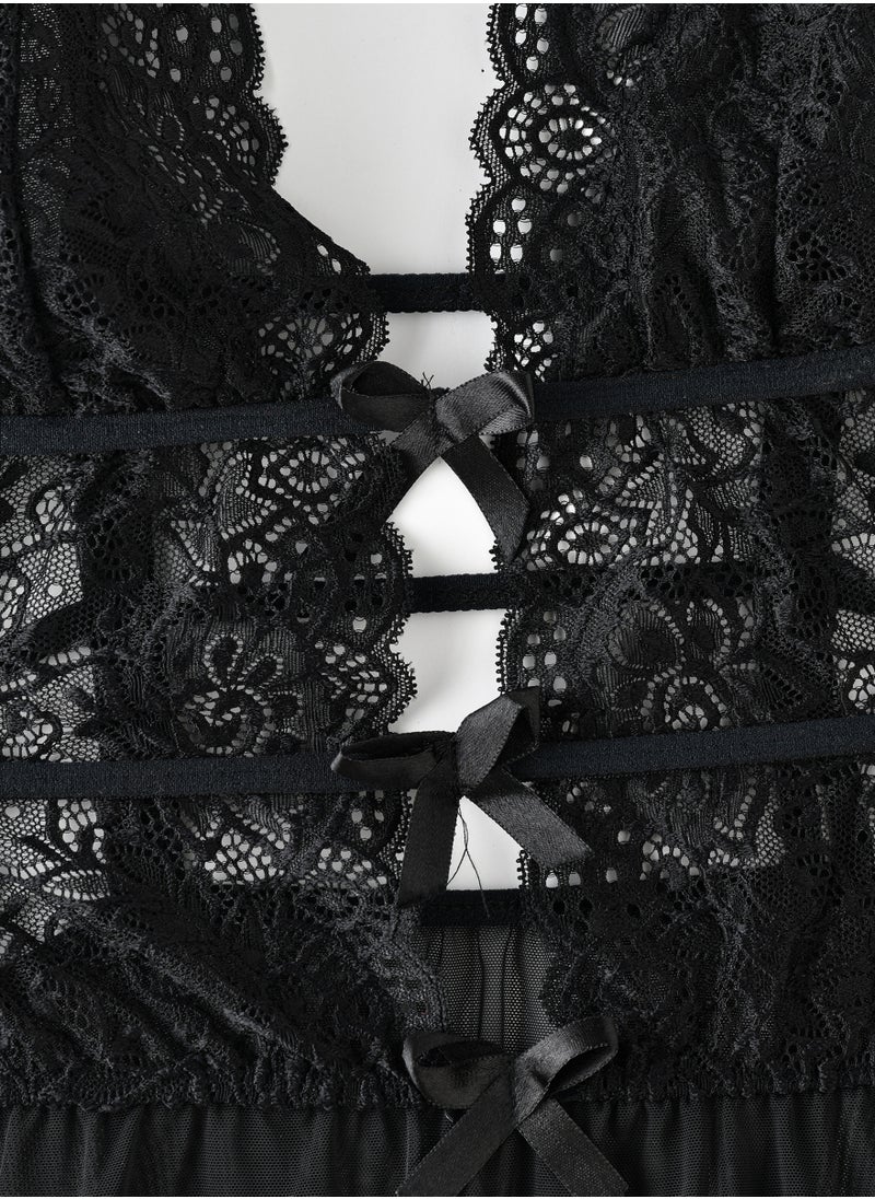 Lacy Dreams SLIP DRESS WITH BRIEF  - Image 3