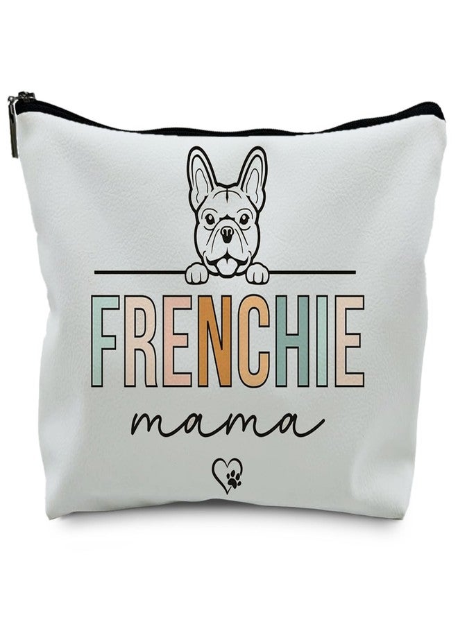 RYYCDOI French Bulldog Gifts, French Bulldog Gifts for Women, Frenchie Mom Gifts, Gifts for French Bulldog Lovers, Frenchie Bulldog Mama Makeup Bag Cosmetic Pouch(PU) - Image 1