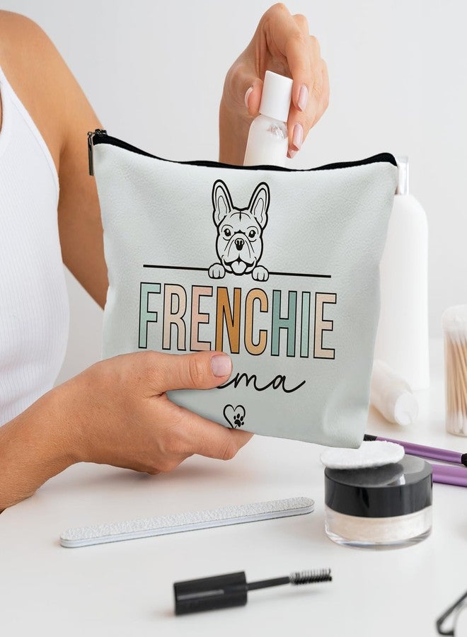 RYYCDOI French Bulldog Gifts, French Bulldog Gifts for Women, Frenchie Mom Gifts, Gifts for French Bulldog Lovers, Frenchie Bulldog Mama Makeup Bag Cosmetic Pouch(PU) - Image 4