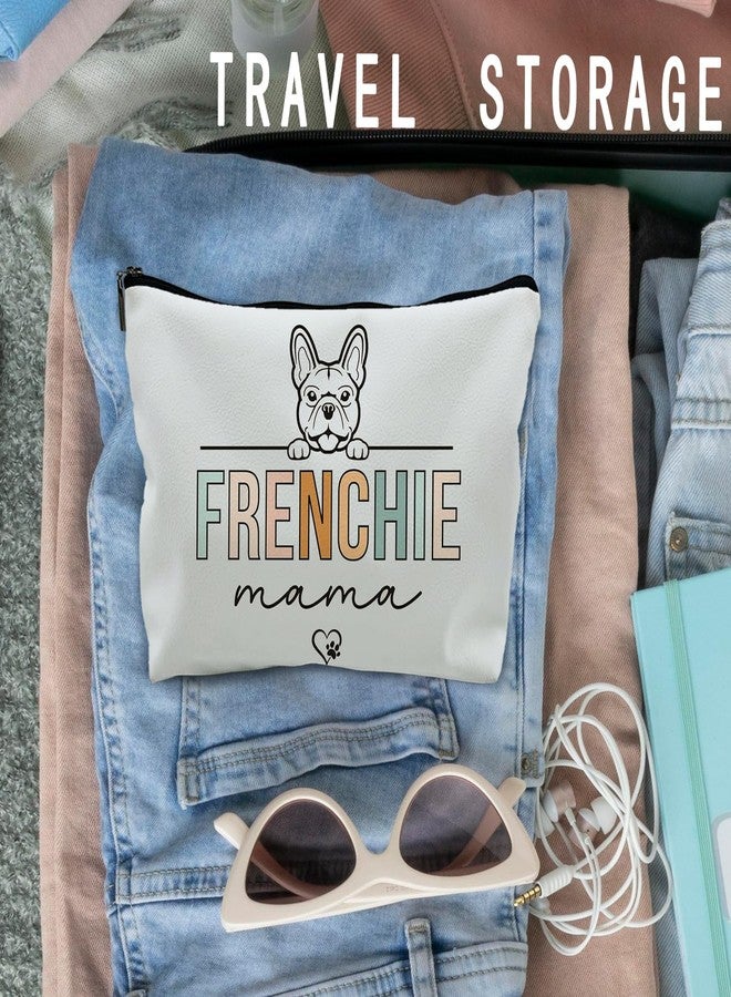 RYYCDOI French Bulldog Gifts, French Bulldog Gifts for Women, Frenchie Mom Gifts, Gifts for French Bulldog Lovers, Frenchie Bulldog Mama Makeup Bag Cosmetic Pouch(PU) - Image 5