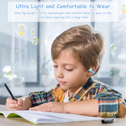 BANIGIPA Kids True Wireless Earbuds Bluetooth 54 Open Ear Headphones for Boys Girls Teens Light Comfortable 85dB Healthy Volume Control Protect Hearing Builtin Mic for Calling School Travel - Image 3