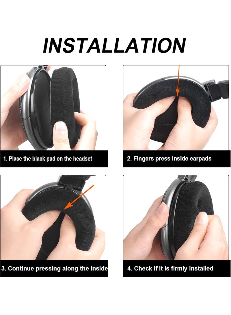 KISSUN Replacement Earpads for Sennheiser HD650/HD600/HD660S/HD545/HD525/HD535 Headphones, Ear Pads Cushions Also Compatiable with Massdrop X HD6XX/HD58X and HD580/HD565 Jubilee Headphones(Velour) - Image 5