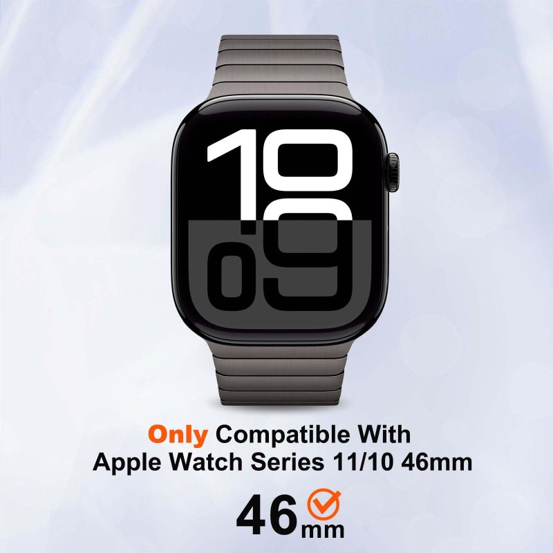علبة Apple Watch ثنائية في واحدة بتحول مظهر ألترا، علبة متينة مقاومة للصدمات - إطار من الفولاذ المقاوم للصدأ بلمسة نهائية التيتانيوم مع غطاء خلفي من البولي كربونات الصلب، متوافقة مع ساعة مقاس 46 ملم. - Image 3