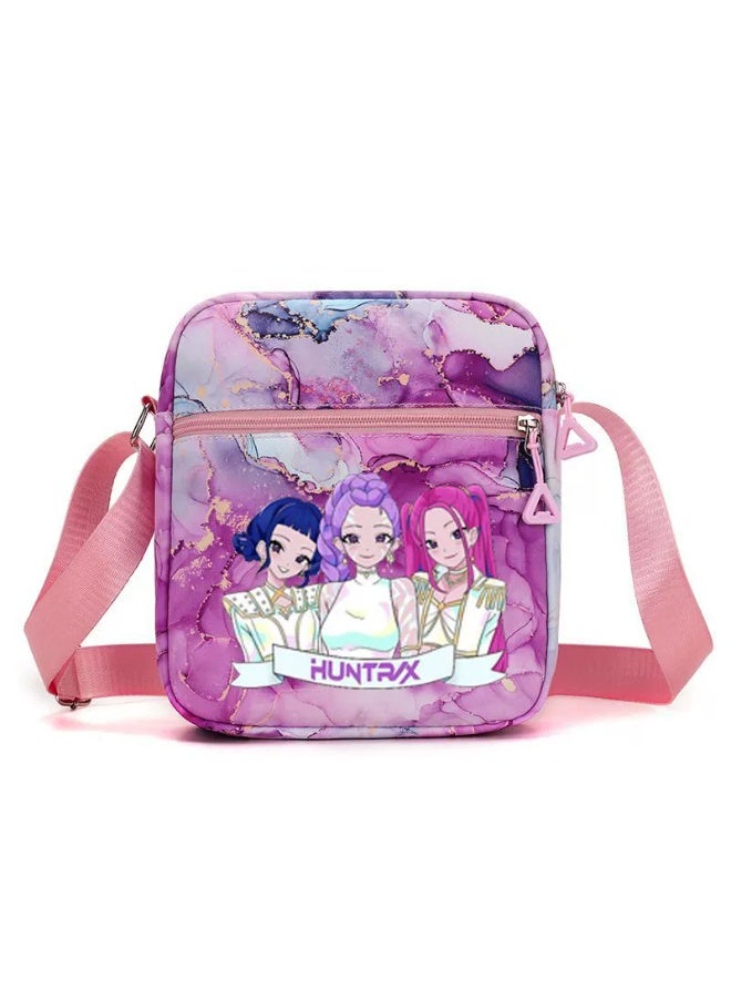 general K-pop Demon Girl Group Print Shoulder Bag for Women Crossbody Bag Schoolbag for Students Campus Bag