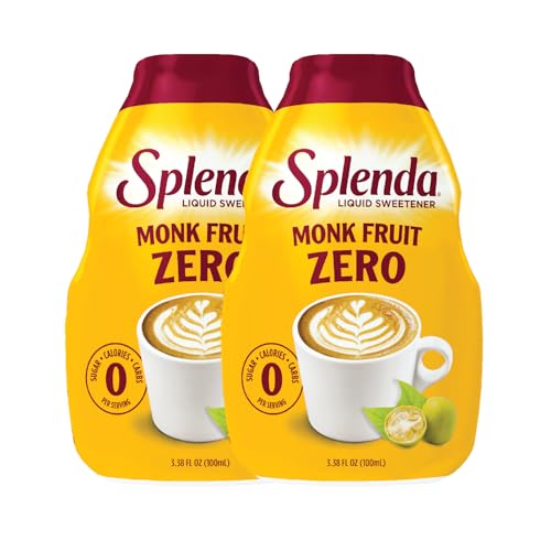 SPLENDA Monk Fruit Liquid Zero Calorie Sweetener Drops 338 Fl Oz Bottle Pack of 2 - Image 1