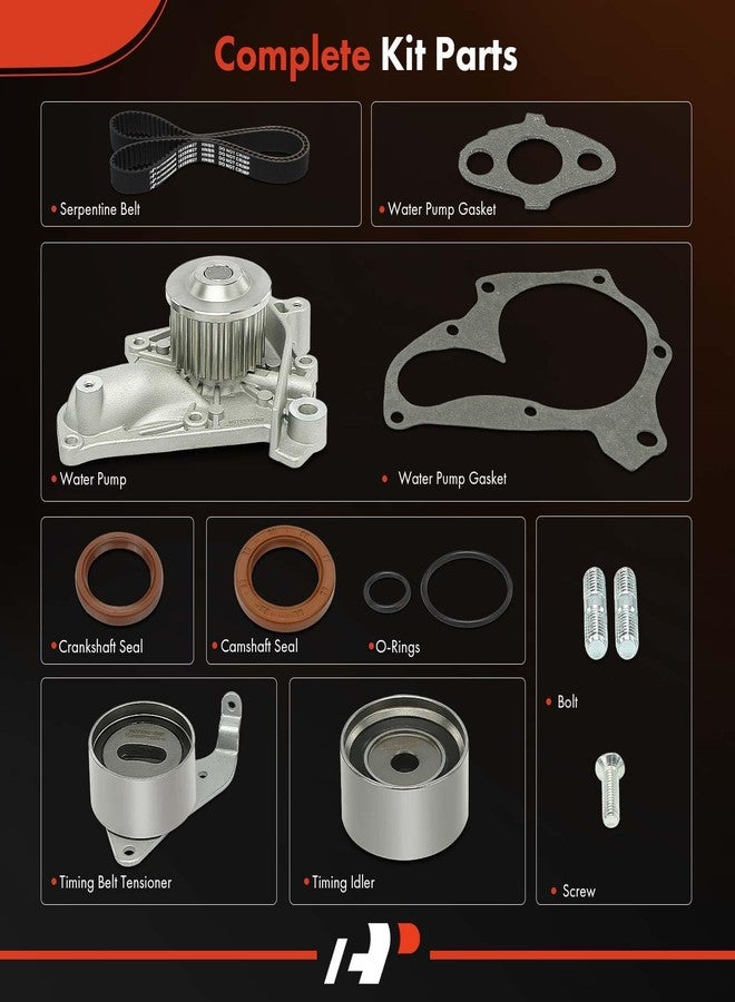 A-Premium 12PCS Engine Timing Belt Kit Water Pump W/Tensioner Compatible with Toyota Camry 87-01, RAV4 96-00, Celica 87-89/92-99, Solara 99-01 - 2.0L 2.2L, Replace# 9008031023 - Image 3