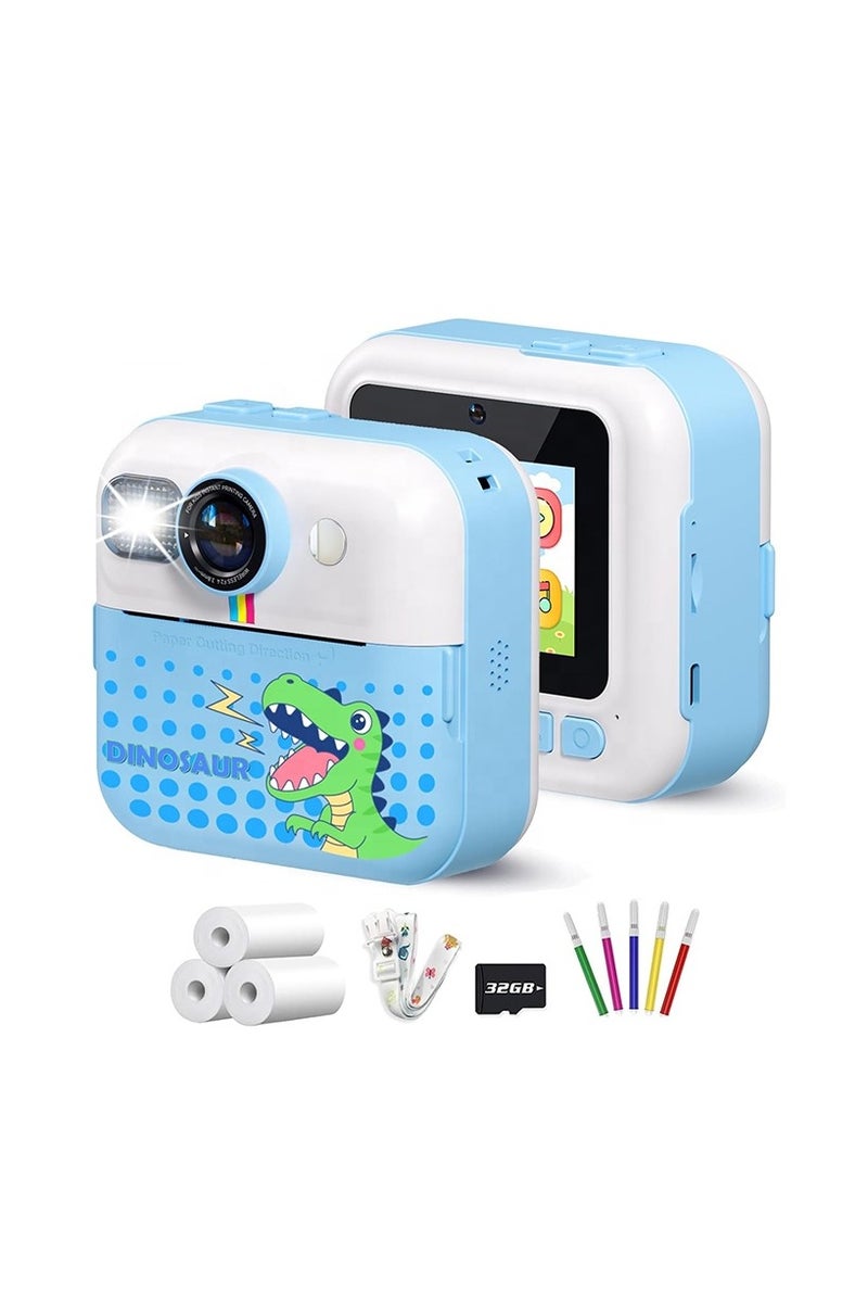 BlueFire Kids Instant Print Camera 1080p HD – Mini Selfie Camera with 2.4" Touch Screen, Thermal Instant Print, Full HD Video, LED Flash, Waterproof & Shockproof – Fun Toy Camera with 32GB SD Card - Image 2