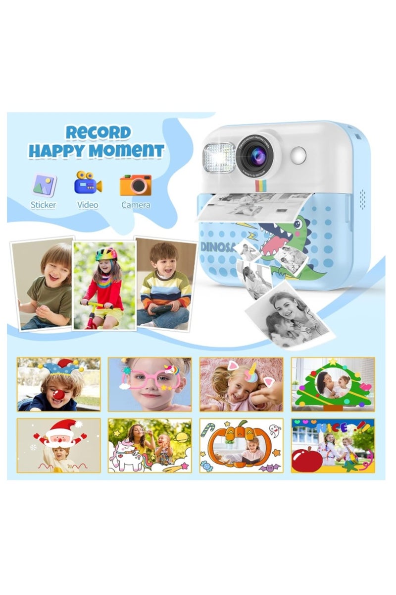 BlueFire Kids Instant Print Camera 1080p HD – Mini Selfie Camera with 2.4" Touch Screen, Thermal Instant Print, Full HD Video, LED Flash, Waterproof & Shockproof – Fun Toy Camera with 32GB SD Card - Image 5