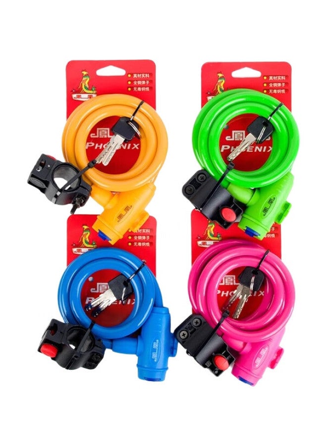 Phoenix Outdoor Sports Folding Bicycle With Ring Lock, Mountain Bike Lock, Black - Image 1