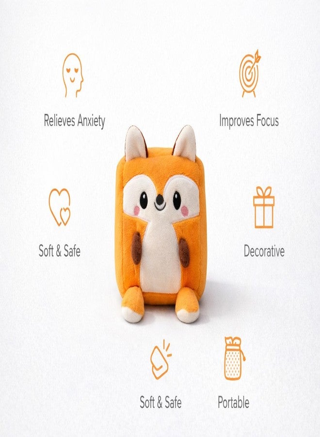 TeraaBliss Cute Stress Removal Toy for Kids Cube Soft Toy for Kids - Ultra Soft Plush Toy, Adorable Cartoon Animal Cushion, Baby & Toddler Gift (Orange) - Image 3