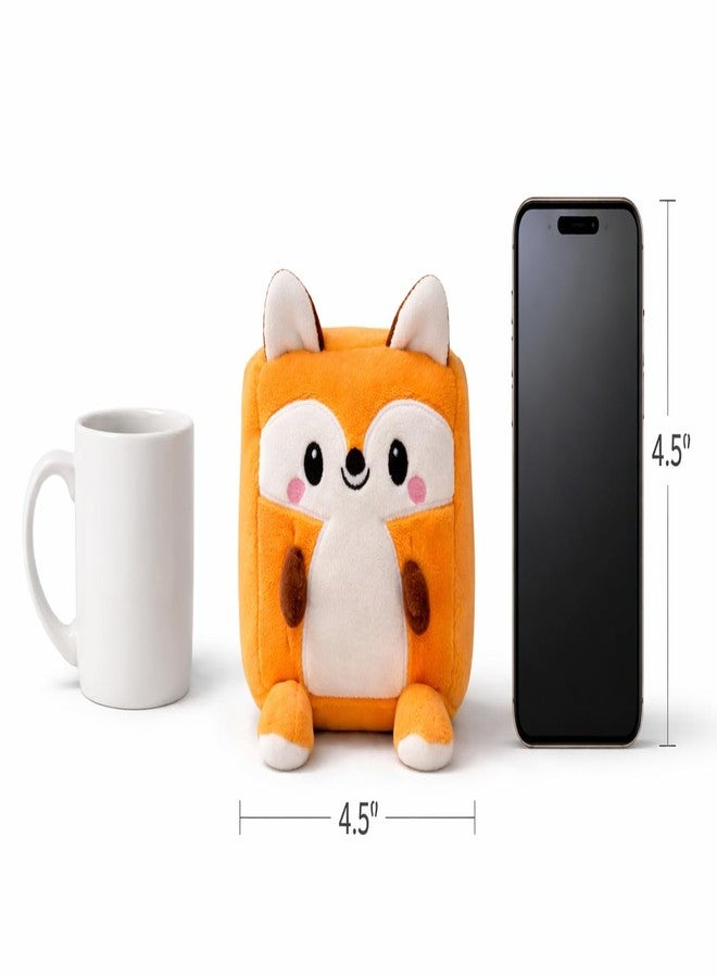 TeraaBliss Cute Stress Removal Toy for Kids Cube Soft Toy for Kids - Ultra Soft Plush Toy, Adorable Cartoon Animal Cushion, Baby & Toddler Gift (Orange) - Image 4
