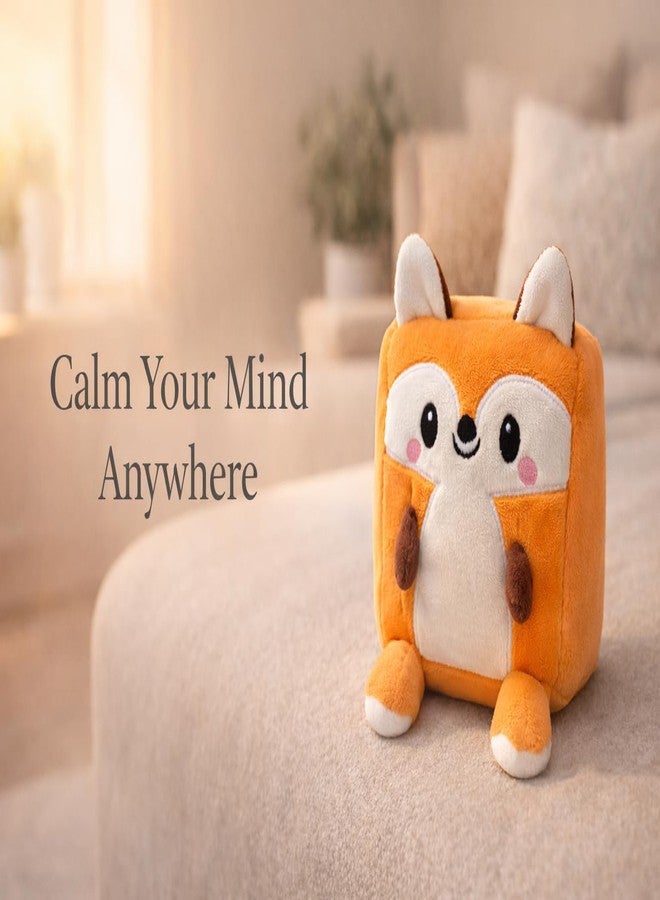 TeraaBliss Cute Stress Removal Toy for Kids Cube Soft Toy for Kids - Ultra Soft Plush Toy, Adorable Cartoon Animal Cushion, Baby & Toddler Gift (Orange) - Image 5