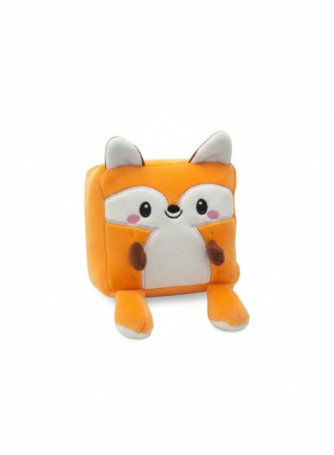 TeraaBliss Cute Stress Removal Toy for Kids Cube Soft Toy for Kids - Ultra Soft Plush Toy, Adorable Cartoon Animal Cushion, Baby & Toddler Gift (Orange) - Image 1