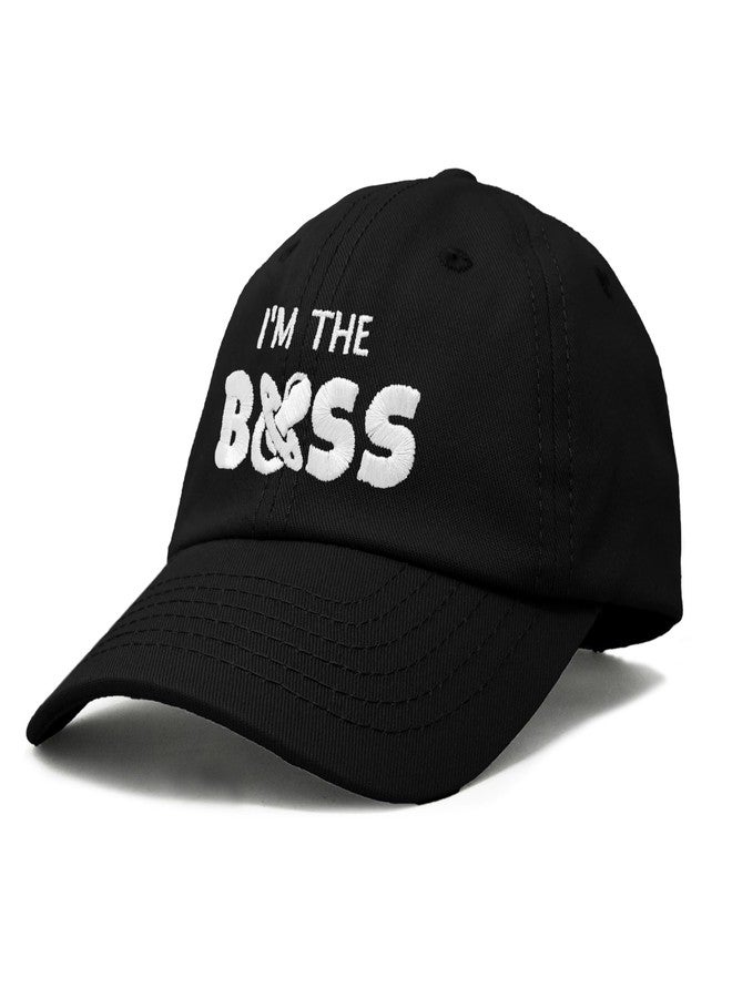 DALIX I'm The Boss Baby Hat Infant Baseball Cap for Baby Girls and Boys in Black - Image 4