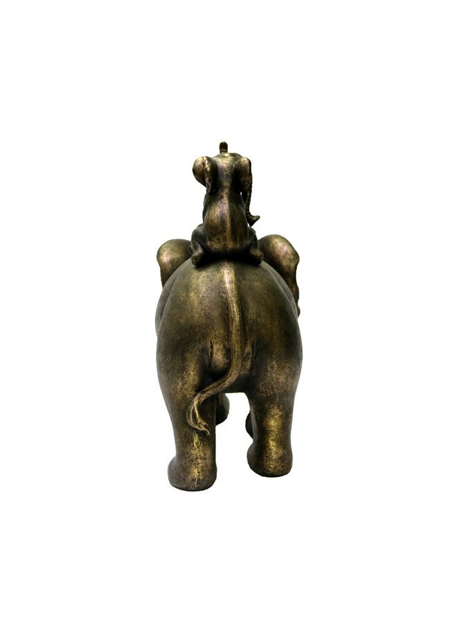 Nature's Mark 8" H 3 Baby Elephants Riding an Elephant Resin Statue Figurine Home Decorative Accent Decor (Bronze) - Image 5
