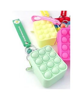 Generic "Innovative Silicone Fidget Keychain for Stress Relief, Pop It Bubbles (light green)."  - Image 2