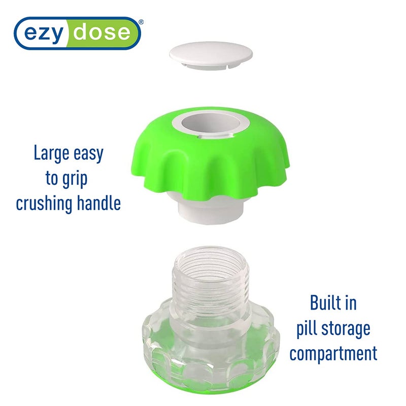 EZY DOSE Pill Crusher, Cutter and Grinder, Daily Usage, Safely Cut Pills, Vitamins, Tablets, Accurate and Easy Cuttings, Stainless Steel Blade, Storage Compartment, Colors May Vary, Large, BPA Free - Image 4