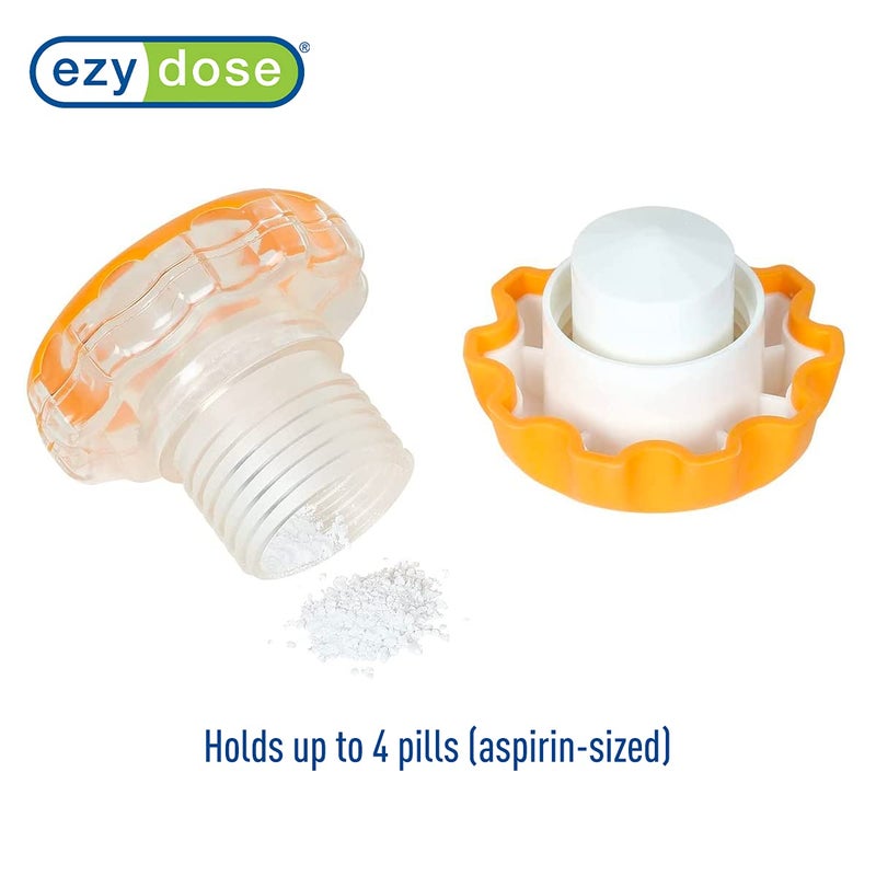 EZY DOSE Pill Crusher, Cutter and Grinder, Daily Usage, Safely Cut Pills, Vitamins, Tablets, Accurate and Easy Cuttings, Stainless Steel Blade, Storage Compartment, Colors May Vary, Large, BPA Free - Image 3