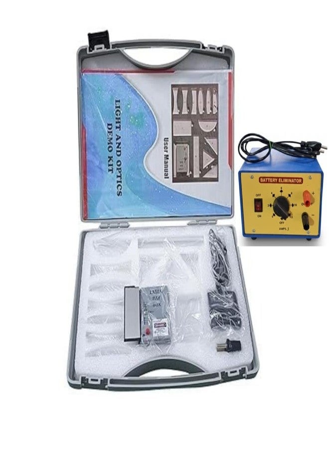 SBT Instruments Light and Optics Class Demo Kit | 12 Acrylic Lenses, Ray Box with 5, 3 & 1 Light Beam configration, Practice Sheets | Perfect for Class 9-12 Physics Experiments & Learning - Image 1