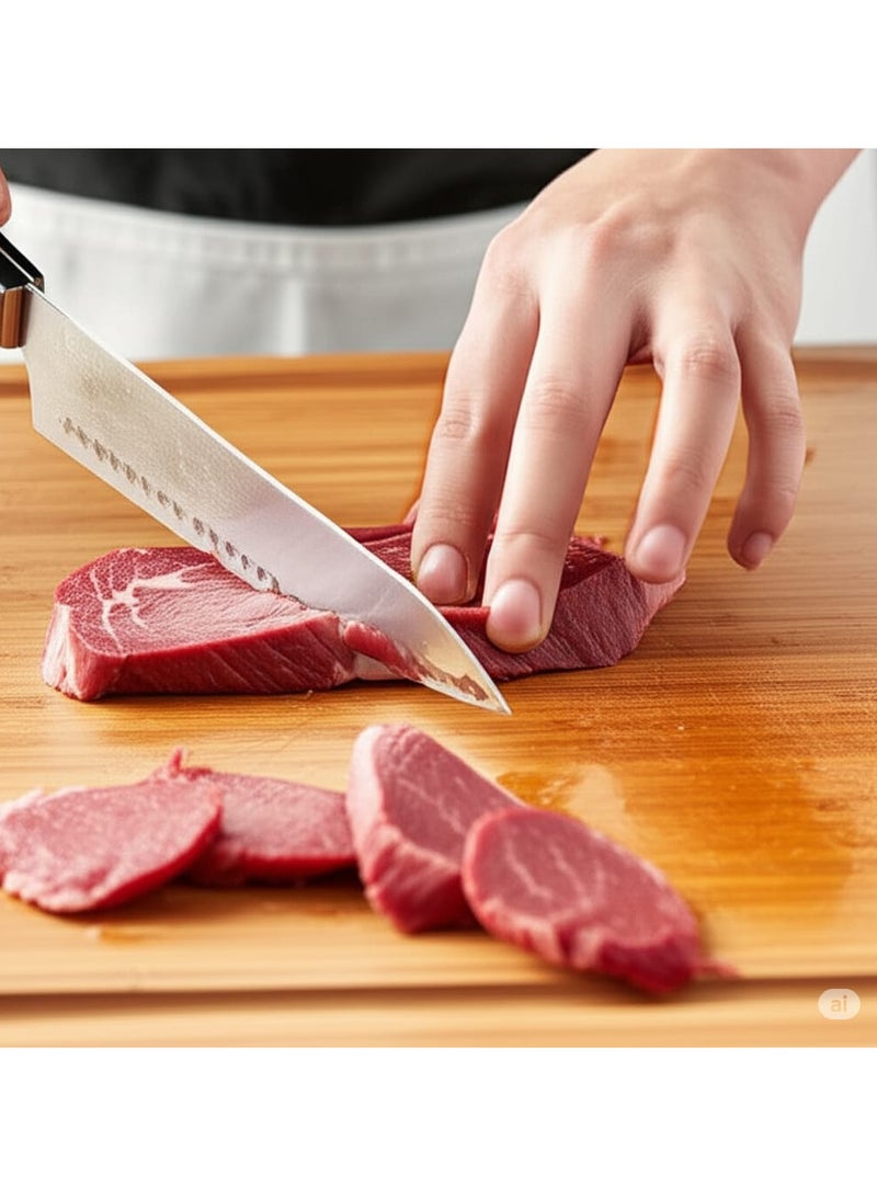 لوح تقطيع من الخيزران للمطبخ، لوح تقطيع خشبي متين لتقطيع الخضروات واللحوم، لوح تقطيع، - Image 4