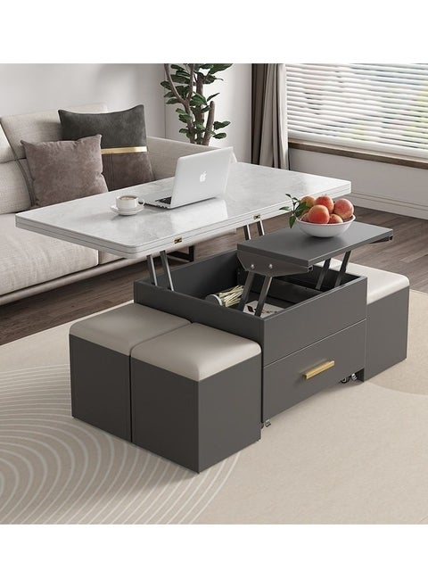 Multifunctional Adjustable Height Modern Dining Table Set Coffee Table Set