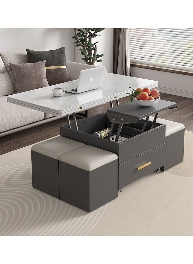 Multifunctional Adjustable Height Modern Dining Table Set Coffee Table Set