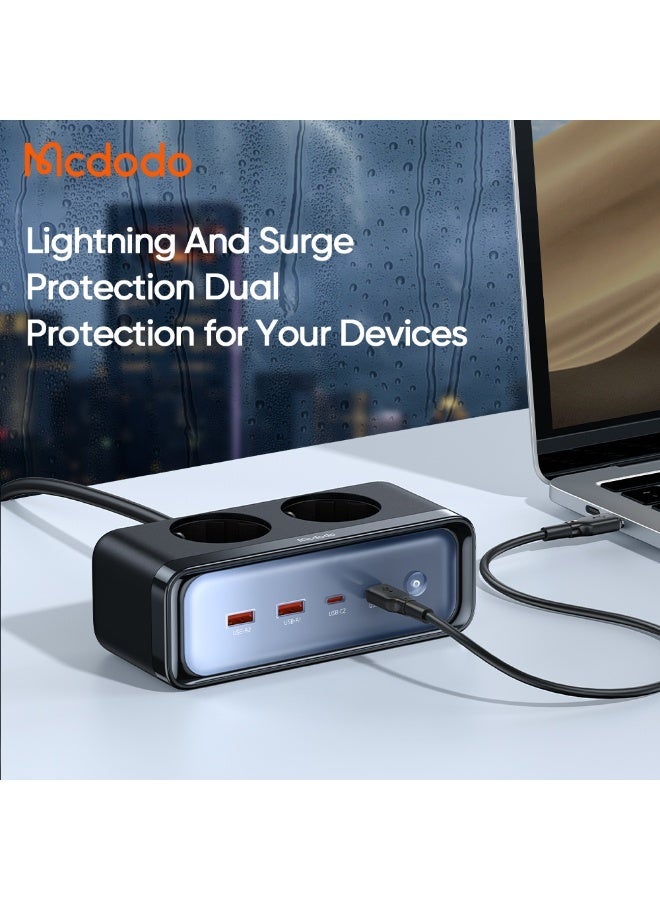 Mcdodo Charger 4610 6in1 GAN 70W Lightning Protection Power Strip (Eu Plug) - Image 2