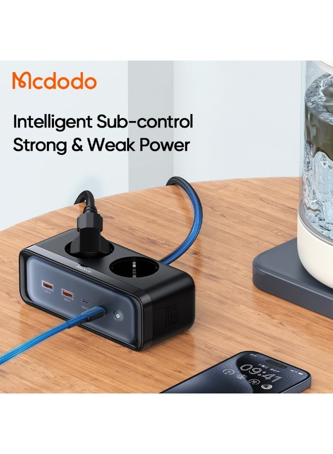 Mcdodo Charger 4610 6in1 GAN 70W Lightning Protection Power Strip (Eu Plug) - Image 5