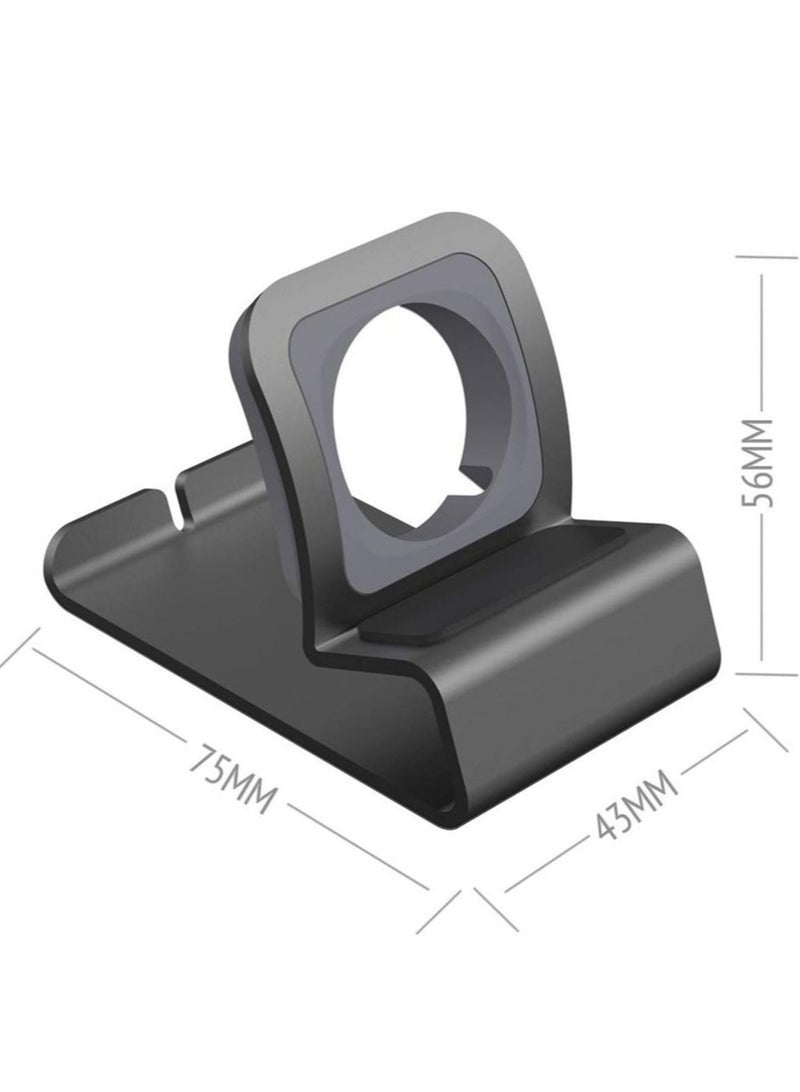Captaintech Charger Stand for Apple Watch 45mm 41mm 44mm 40mm 42mm 38mm iWatch Series 8 SE2 7 SE 6 5 4 3 2 1, Desktop Aluminum Holder for Apple Watch Charging Stand Dock Supports Nightstand Mode - Image 4