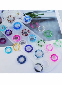Y&D 17 Cavities Resin Ring Mold Silicone Jewelry Epoxy Casting Molds, for DIY Necklace Pendant, Earrings, Keychains, Crayons, Clay Crafts, With 3 Pieces of Cat Ears  - Image 5