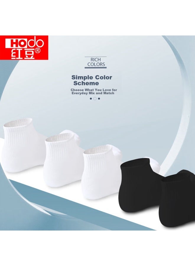 hongdou Hodo Men's Socks, Soft Cotton Breathable Mesh Casual Sports Commuter Mid-calf Socks, 6 Pairs Pack - Image 5