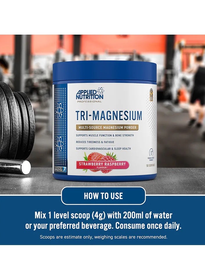 Applied Nutrition Tri-Magnesium Powder Strawberry Raspberry 200g - Image 3