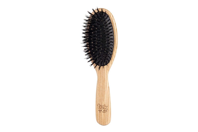 TEK  Large Oval Brush with Ecological Bristles Handmade in Italy for Fine Hair  22 x 6 cm