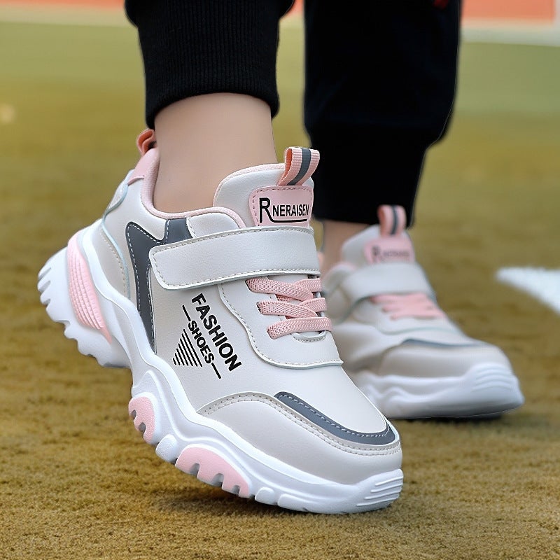 Sale Children'S Shoes 6-12 Years Old Girls' Torre Shoes Leather Top Breathable Boys' All-Match Sneaker - Image 2