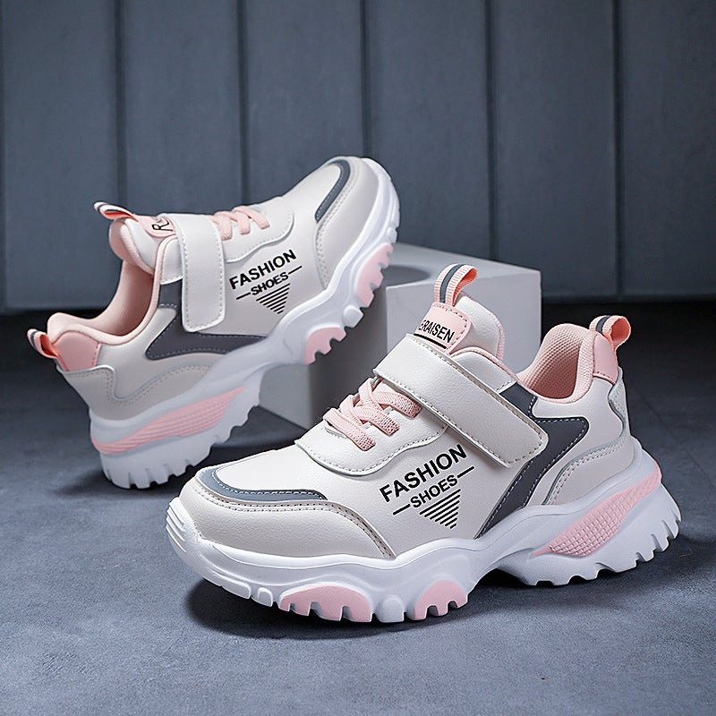 Sale Children'S Shoes 6-12 Years Old Girls' Torre Shoes Leather Top Breathable Boys' All-Match Sneaker - Image 4