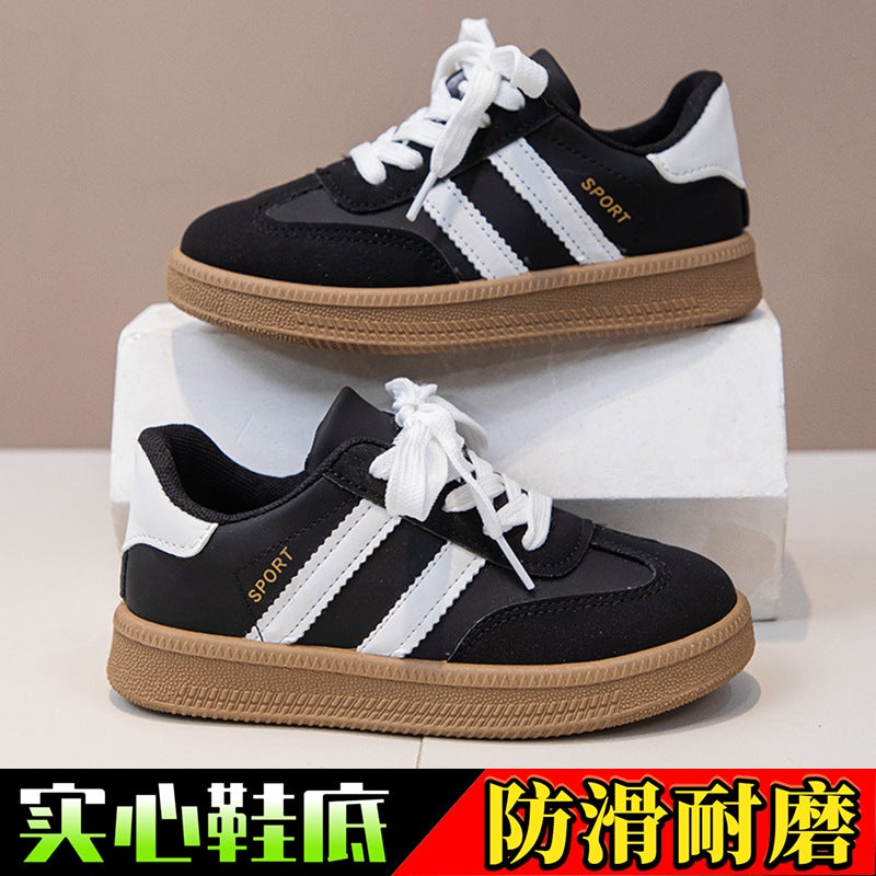Children'S Board Shoes Boys And Girls Sneaker New Student White Shoes All-Match Soft Sole Middle And Large Children Casual Shoes - Image 1