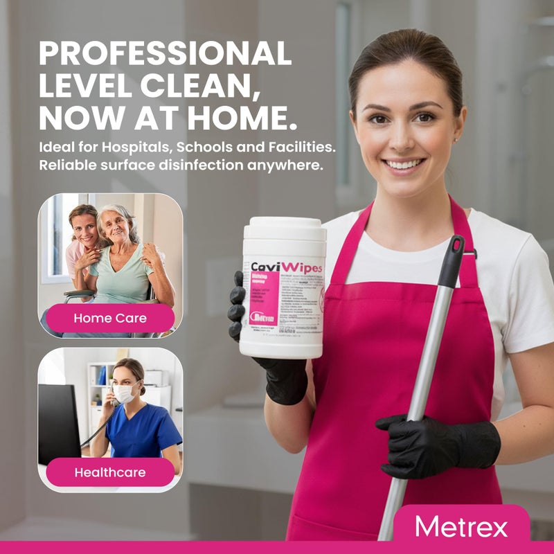 Metrex CaviWipes Disinfecting Towelettes Canister Wipes, 160 Count, White - Image 5