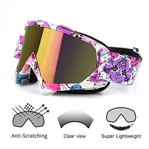 JAMIEWIN Motocross Goggles - ATV Dirt Bike Motorcycle UTV MX Offroad Riding Goggles with Anti UV, Dustproof, Anti Fog Lenses for Men, Women, Youth & Kids - Image 3