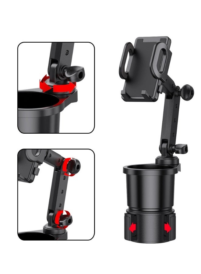 Car Cup Holder Phone Mount – 2-in-1 Multifunctional Cup Holder Expander with 360° Rotating Universal Phone Stand for Auto - Image 3