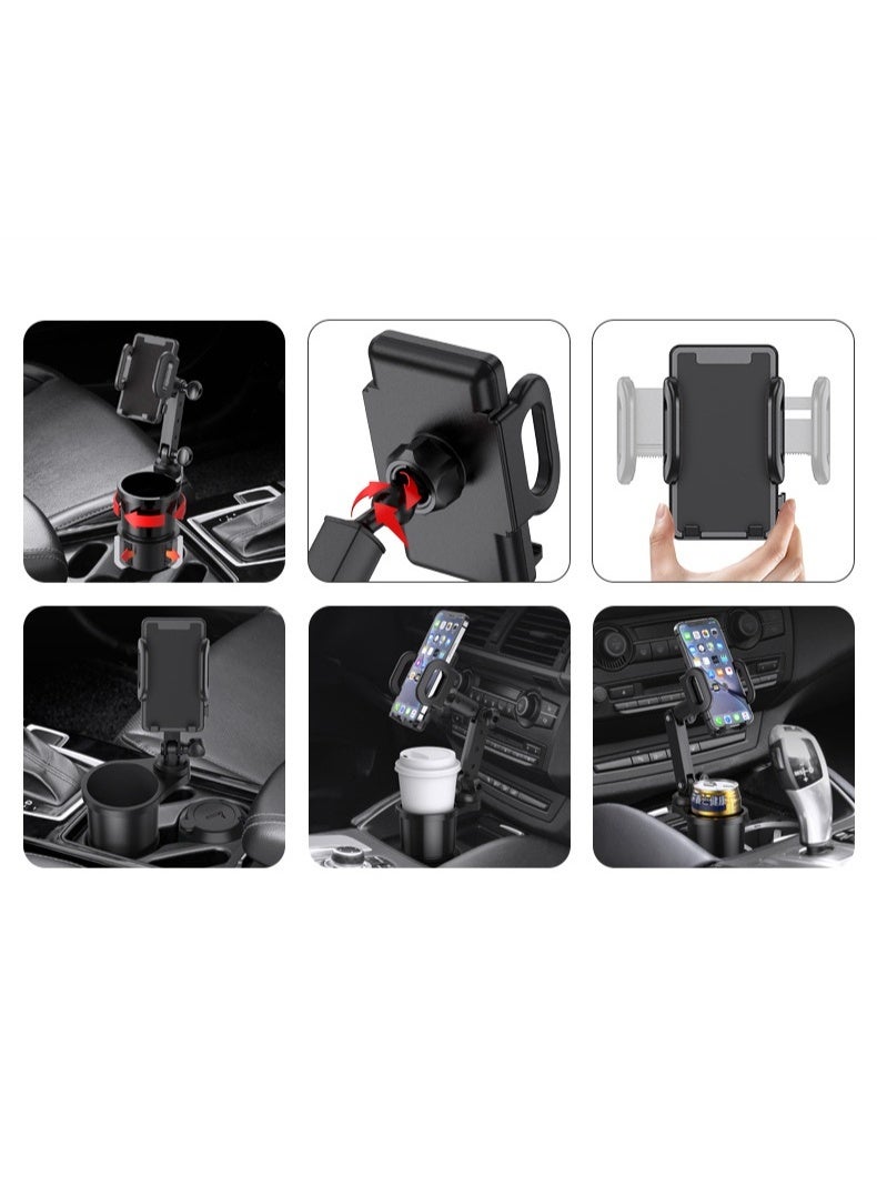 Car Cup Holder Phone Mount – 2-in-1 Multifunctional Cup Holder Expander with 360° Rotating Universal Phone Stand for Auto - Image 4