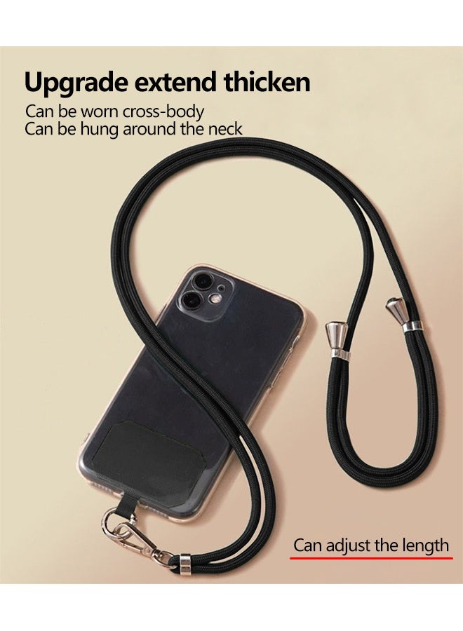 TSYO Universal Phone Lanyard with Adjustable Nylon Crossbody Strap for Most Smartphones（Black）  - Image 2