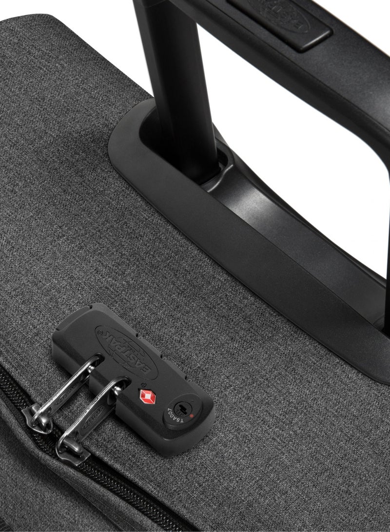 EASTPAK TRANVERZ 2-wheel travel trolley with 2 main compartments Luggage Bag Large Black Denim - Image 4