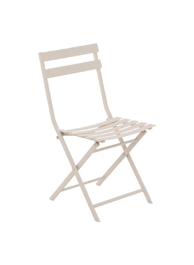 Hesperide Greensboro Pliable Epoxy Treated Steel Foldable Chair Light Beige 81 x 50 cm 187021 - Image 1