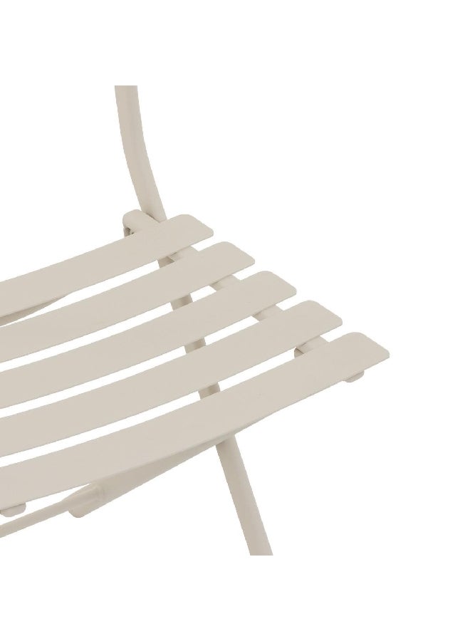 Hesperide Greensboro Pliable Epoxy Treated Steel Foldable Chair Light Beige 81 x 50 cm 187021 - Image 3