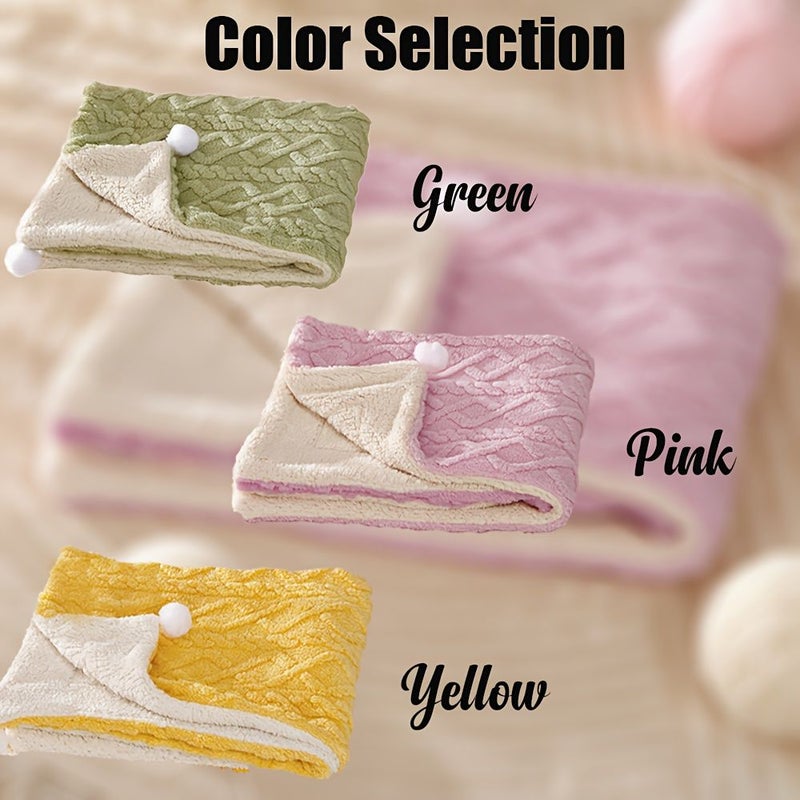 Custom Pet Embroidery Blanket Double Sided Plush Texture Soft Fluffy Yellow 21.65 X 27.56 Inch Style 1 Customizable Dog Cat Name Blanket Gift For Pet Mothers - Image 2