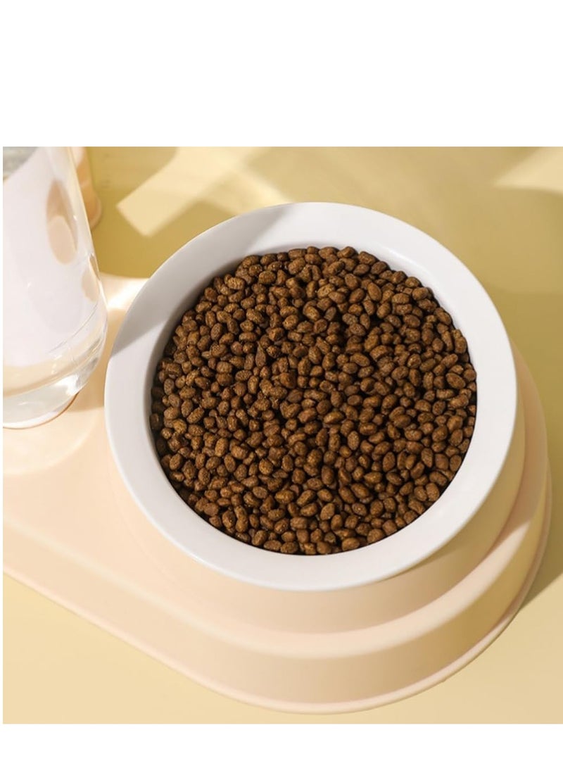 Automatic Cats Food Bowl 2 in 1 Pet Food Feeders with Automatic Water Bottle Bowl Double Bowl - Image 3