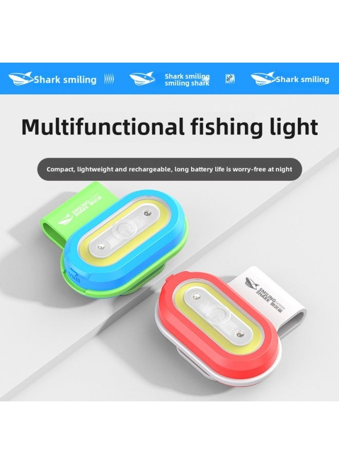 Generic Multi-functional Mini Hook Fishing Light Floodlight Magnetic Fishing Rod Light With Induction Night Fishing Protection Light Red And Blue Warning Light-Color:Tip-152a Mini Multifunctional Fishing Light-magnetic Suction Type [blue; Built-in Battery 300mah]  - Image 2