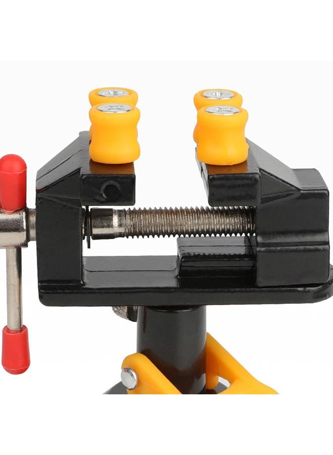 Saipe Universal Mini Table Vise Clamp 360° Suction Vice Clamp Drill Press Vise Table Bench Vice Craft Vise DIY Sculpture Craft Carving Tool for Jewelry Watch Walnut - Image 3